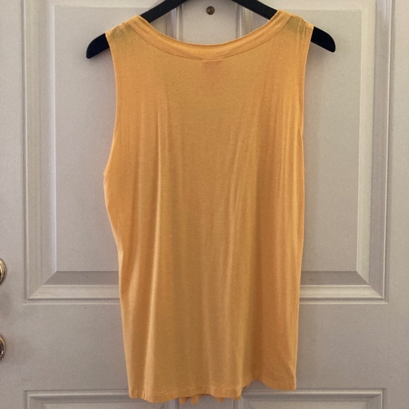 Du Jour Stretch Tank/Pleated Detail/Sunny Yellow/Size Large/NEW/ON SALE $15! - Picture 3 of 3